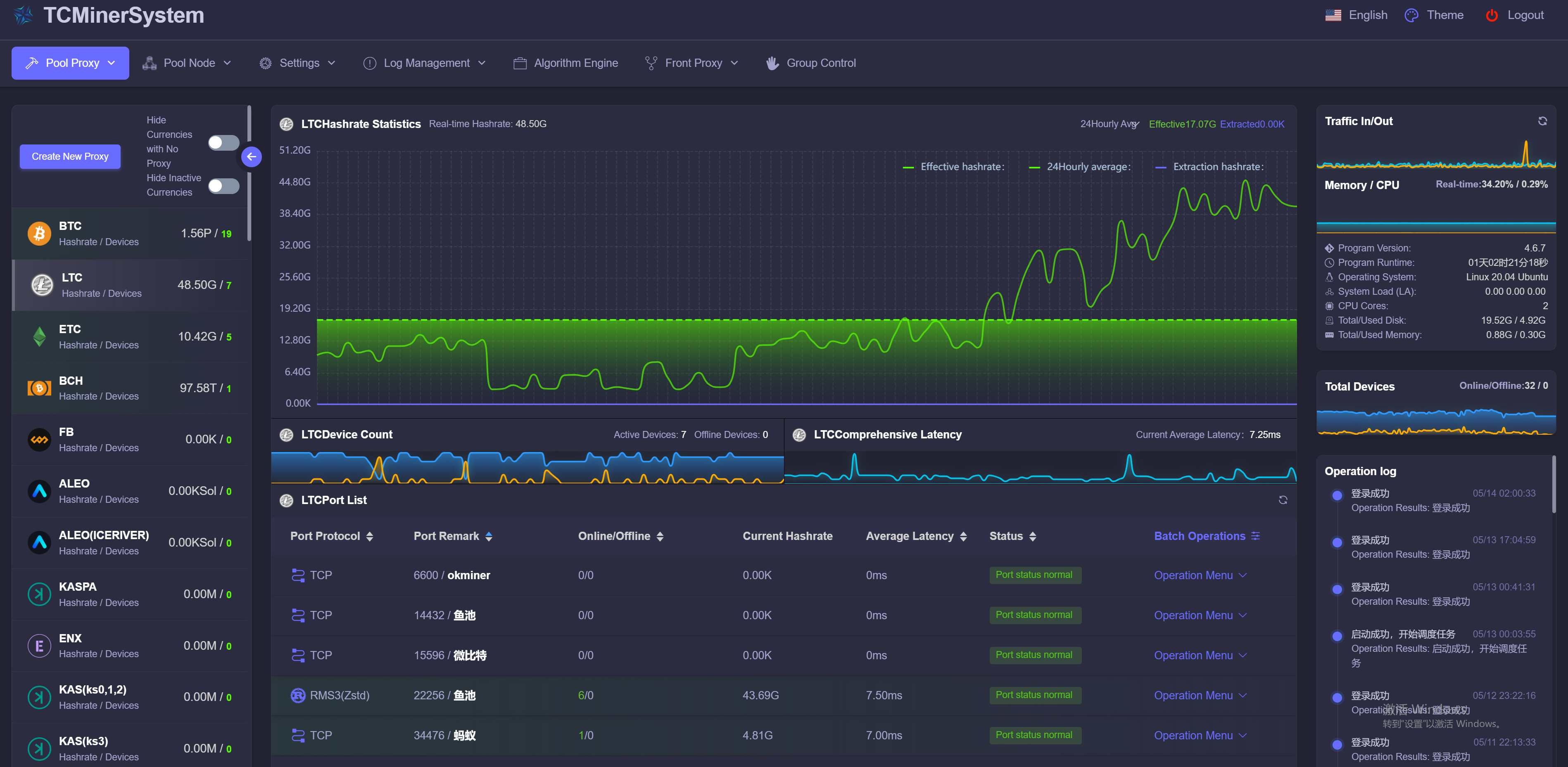 TCMinerSystem Software Introduction